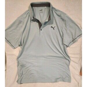Puma Polo Light Blue Teal Golf Shirt Size L Forever Better